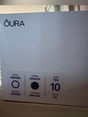 Oura Ring Gen 3 - Size 10 - Horizon- Stealth - New In Box

Father’s Day gift?